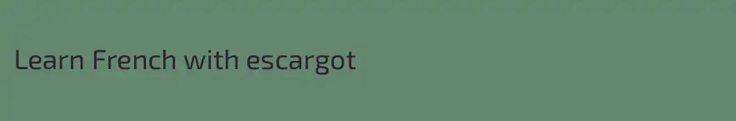 Learn French with escargot
